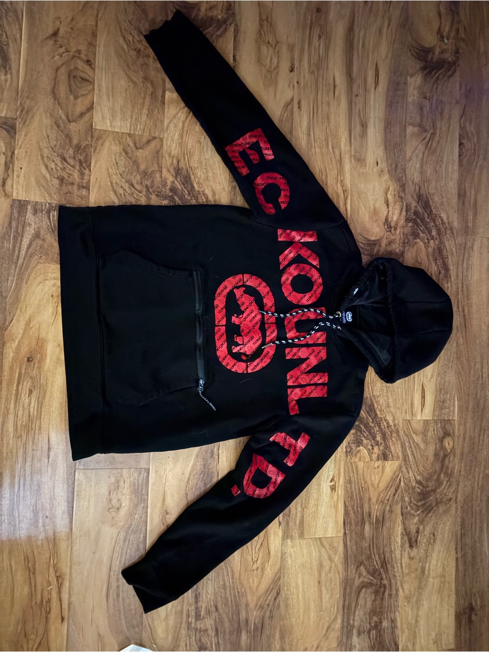 vintage y2k ecko unltd. graphic hoodie cyber grunge skate 🔴✨